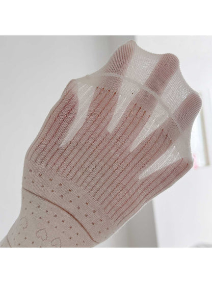 Rufia - Ribbon Bow Openwork Crew Socks