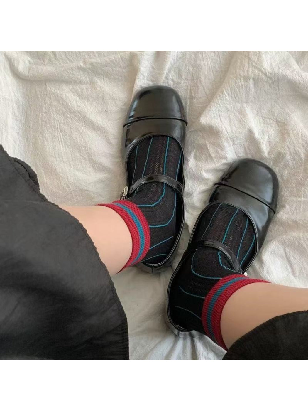 Rufia - Lightweight Ribbed Colorblock Crew Socks product image 3