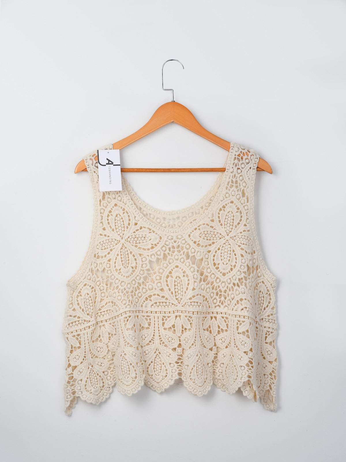 Crosa -  Vintage Crochet Hollow-Out Tank Top