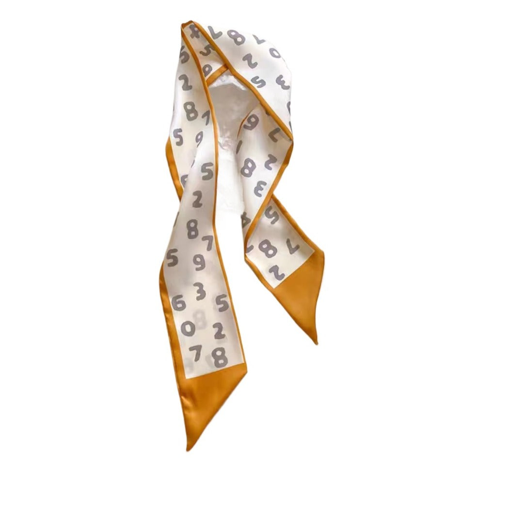 Scarvii - Yellow Floral Neck Scarf - Cheerful & Pretty