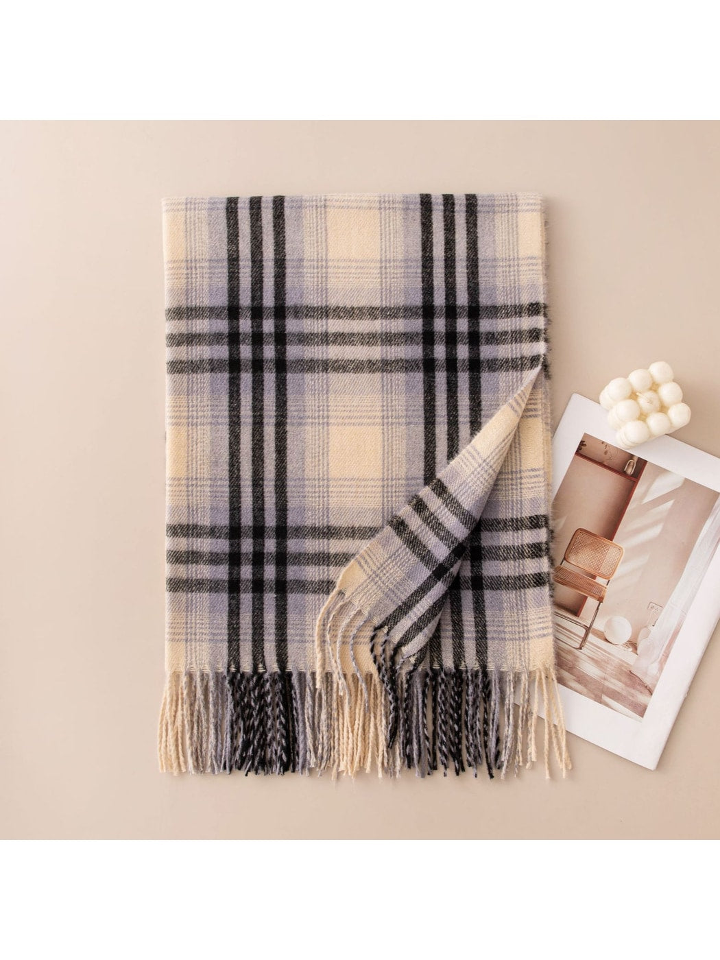 Scarvii - Classic Tartan Tassel Wrap Scarf