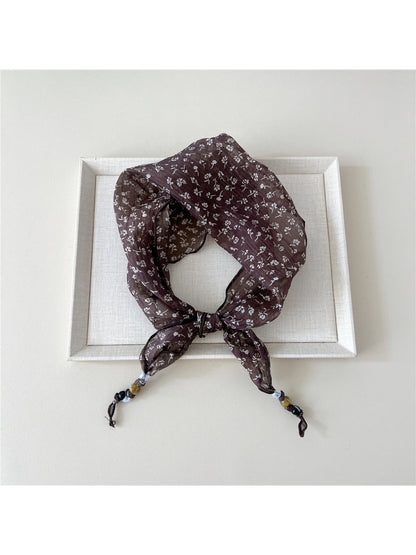 Scarvii - Retro Prin Bead Tip Triangular Scarf