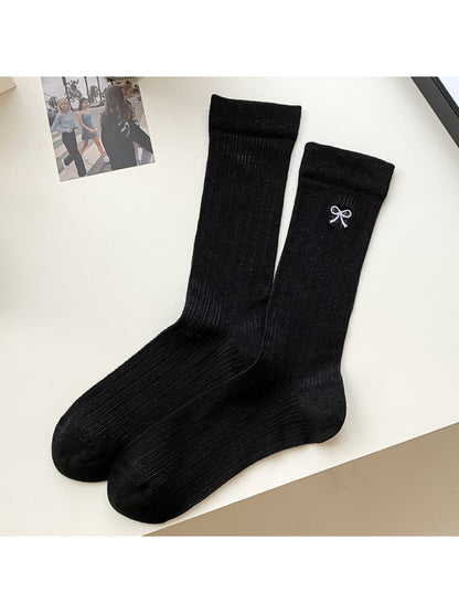 Rufia - Mini Bow Rib Knit Crew Socks product image 5