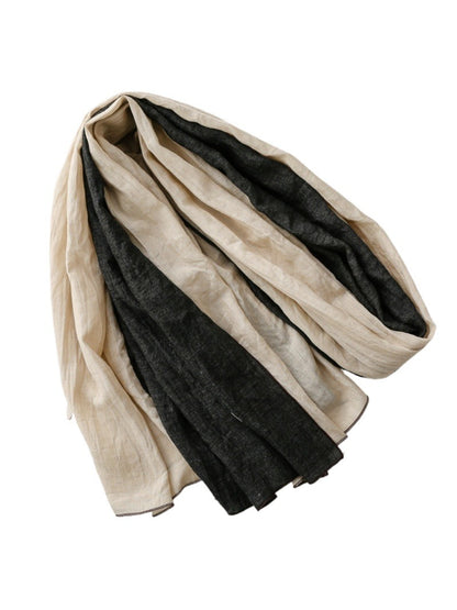 Scarvii - Contrast Panel Soft Drape Everyday Scarf