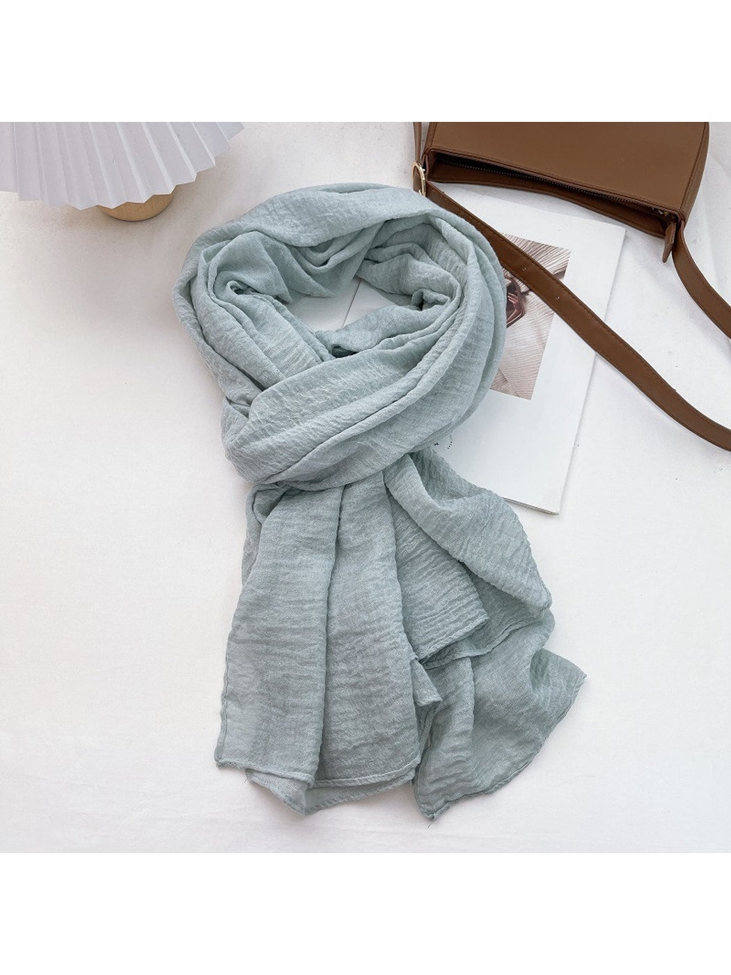 Scarvii - Solid Color Muted Style Long Scarf