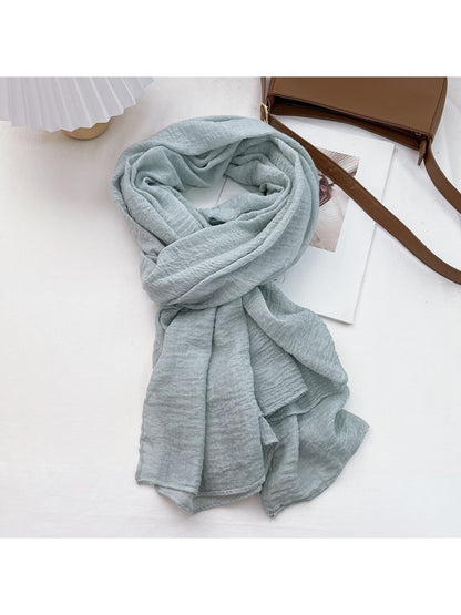 Scarvii - Solid Color Muted Style Long Scarf