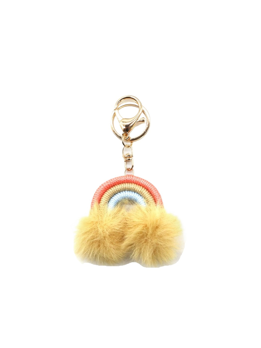 Koco Rainbow Shaped Keychain with Pom for gift accessory