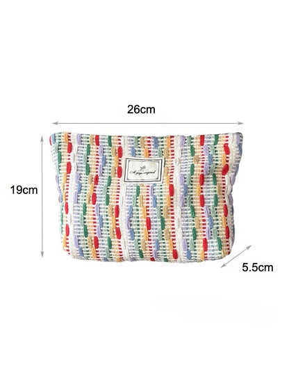 Cosbai - Multicolor Woven Zip Pouch