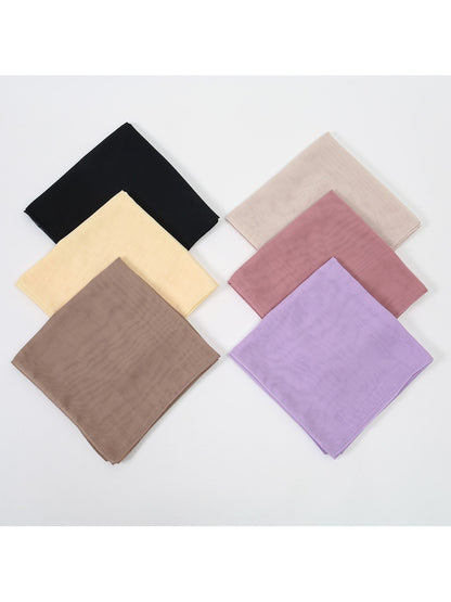 Scarvii - Solid Color Plain Design Square Scarf