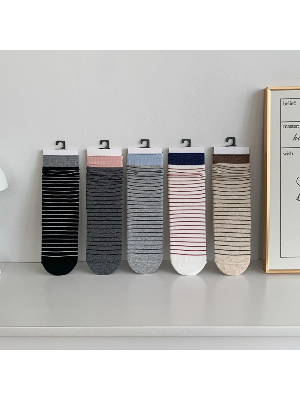 Rufia - Color Block Striped Crew Socks
