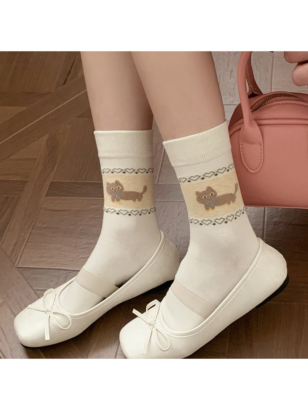 Rufia - Cartoon Animal Pattern Women's Crew Socks