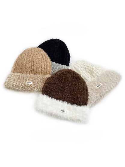 Haila – Fuzzy Contrast Trim Beanie