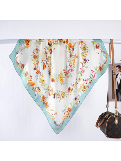 Scarvii - Pastel Garden Floral Square Scarf