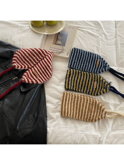 Scarvii - Striped Knit Tie Back Headband