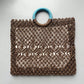 Cosbai - Boho Crochet Tote HandBag - Dark Brown
