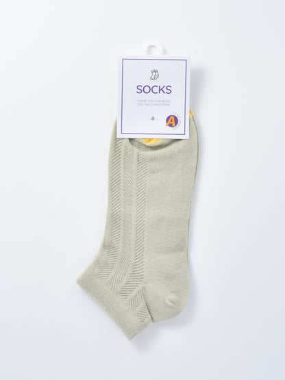 Rufia - Soft Floral Pattern Lightweight Crew Socks