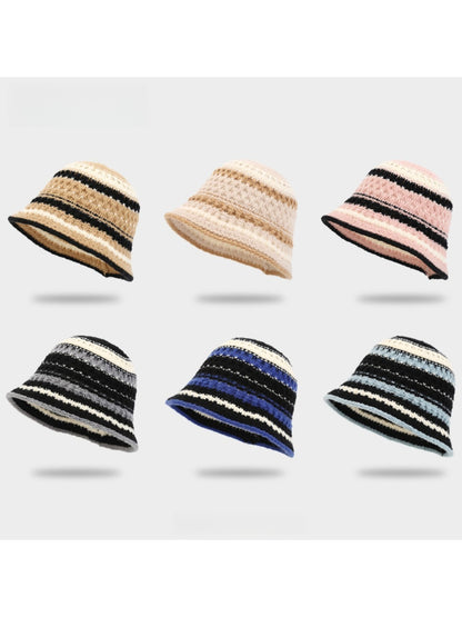 Haila – Color Block Stripe Bucket Hat