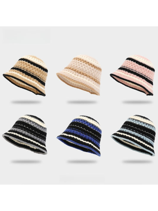 Haila – Color Block Stripe Bucket Hat