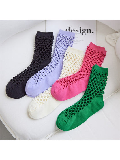 Rufia - Openwork Panel Crew Socks
