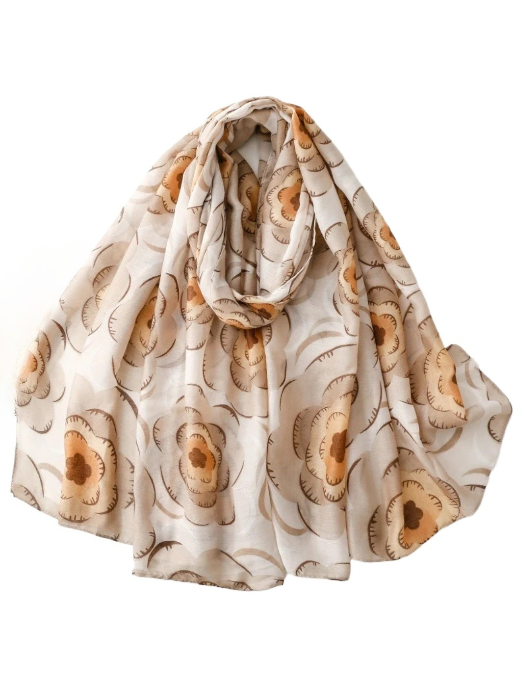 Scarvii - Abstract Bloom Lightweight Wrap Scarf