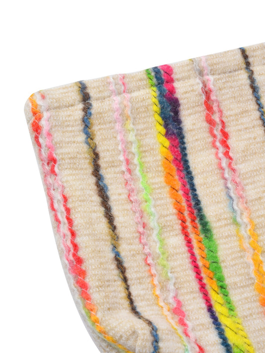 Cosbai - Beige Boho Crochet Makeup Pouch With Zipper