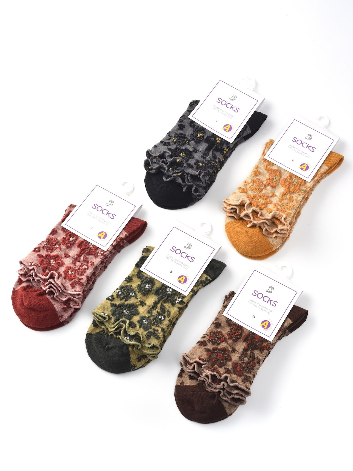 Rufia – Capsule Bloom Texture Crew Socks