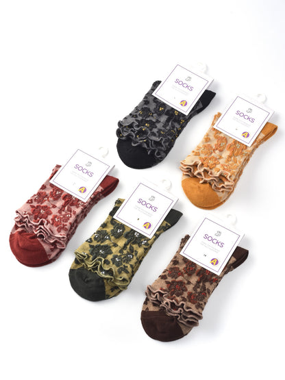 Rufia – Capsule Bloom Texture Crew Socks