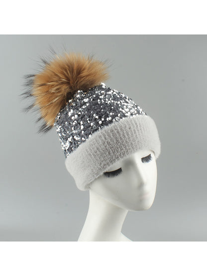 Haila - Women's Pom Pom High Crown Knit Beanie