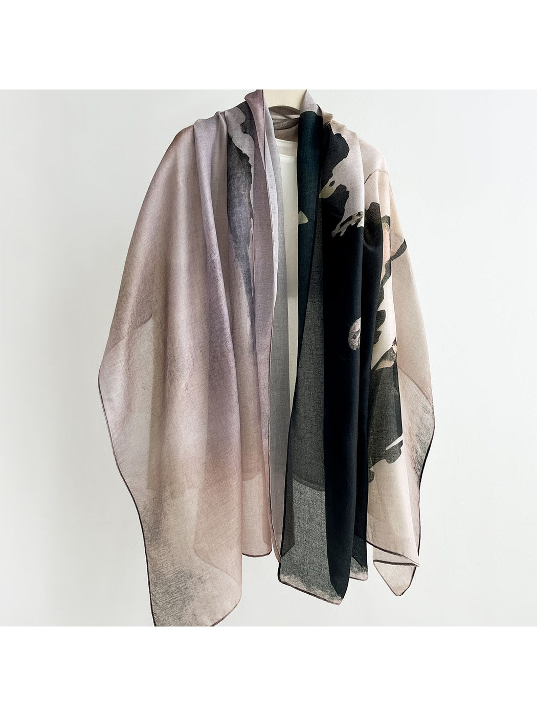 Scarvii - Painterly Botanical Printed Summer Wrap Scarf