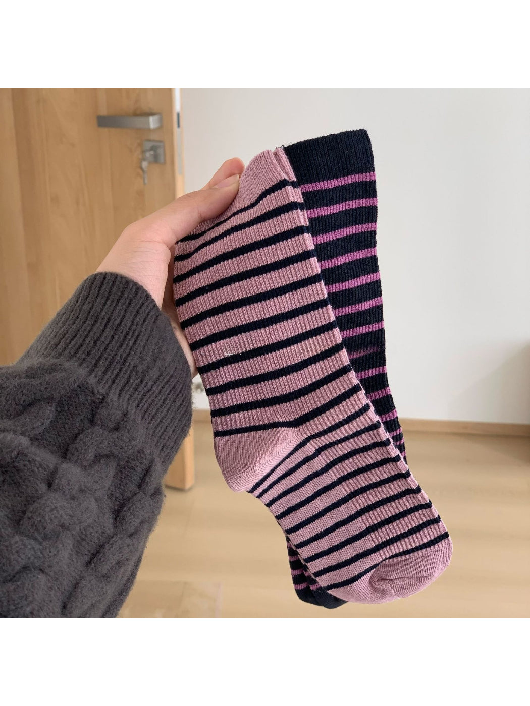 Rufia - Playful Striped Crew Socks