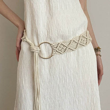 Beco Beige Braided Belt color options including Beige