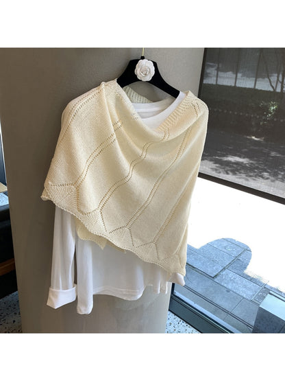 Scarvii - Solid Color Minimal Knit Triangle Bandana