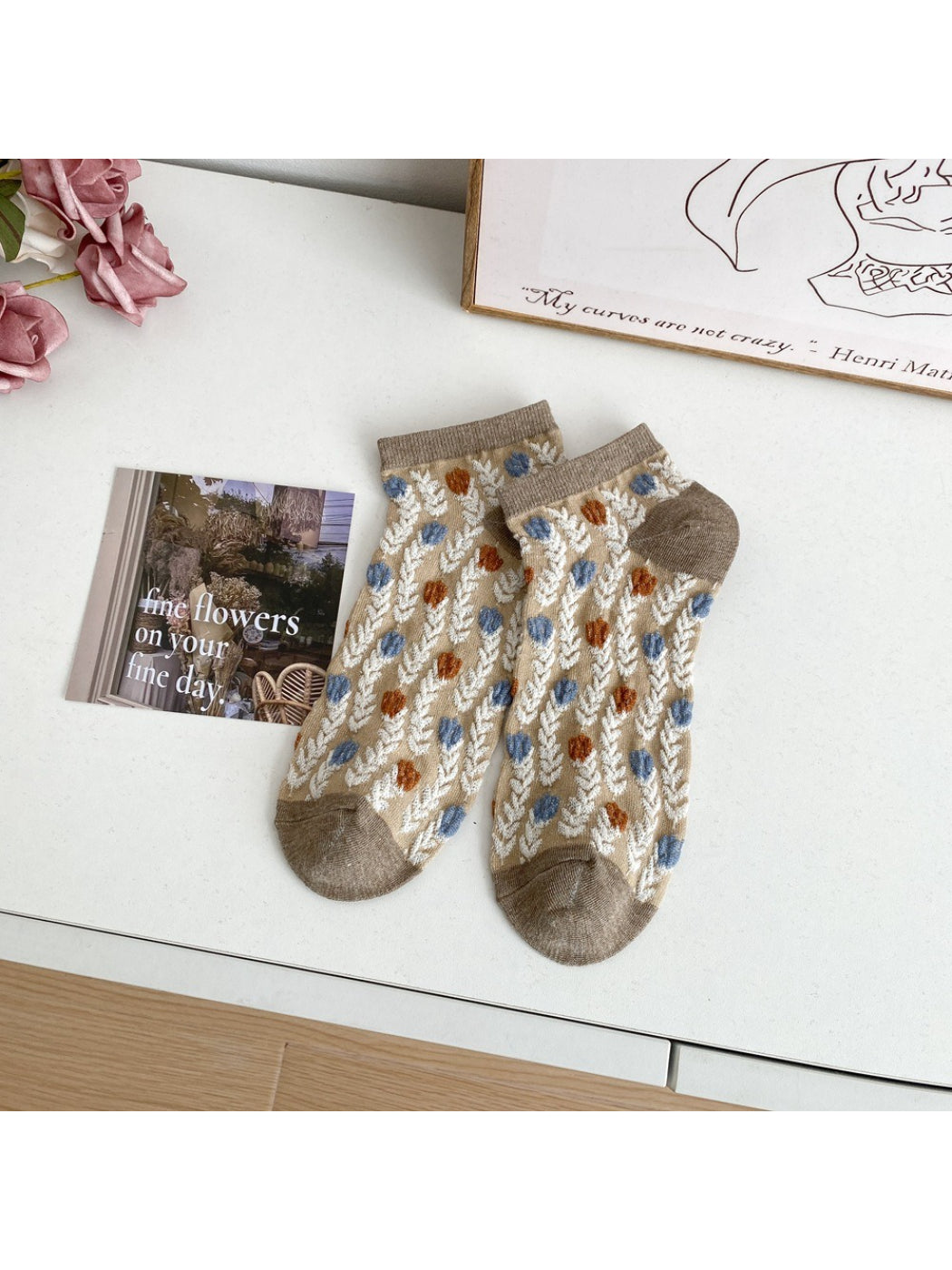 Rufia - Soft Floral Pattern Ankle Socks product image 4