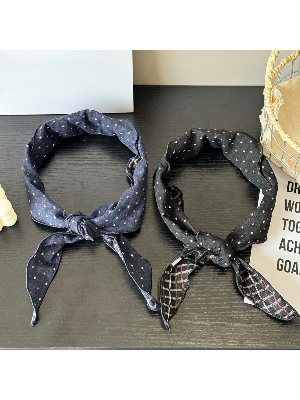 Scarvii - Soft Draped Dotted Triangle Bandana