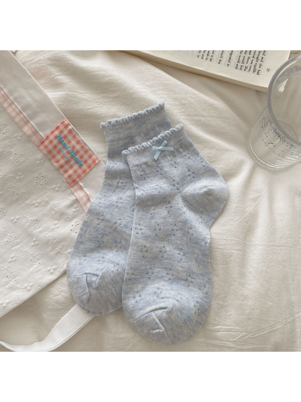 Rufia - Light Knit Bow Detail Ankle Socks product image 7