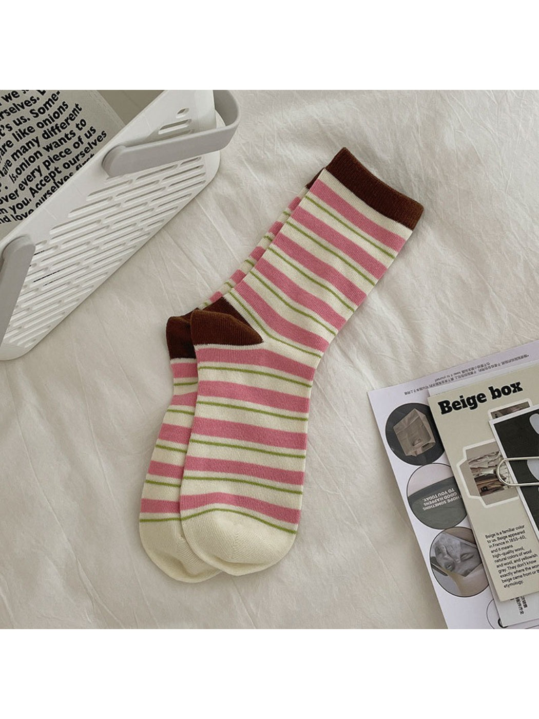Rufia - Retro Candy Stripe Crew Socks