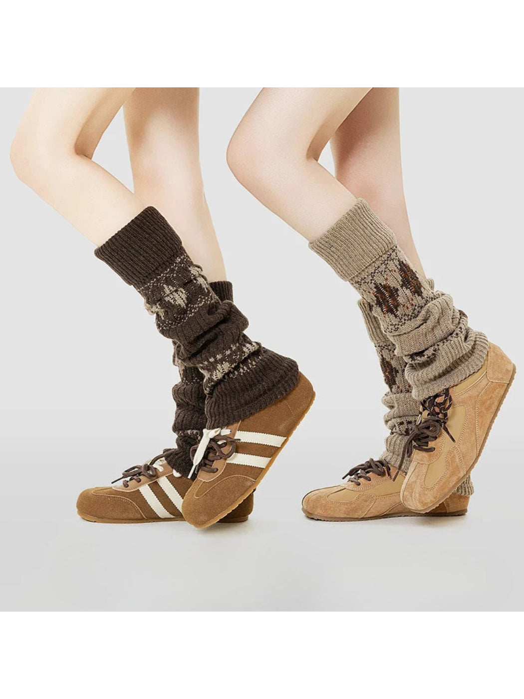 Cozyra - Retro Argyle Leg Warmers