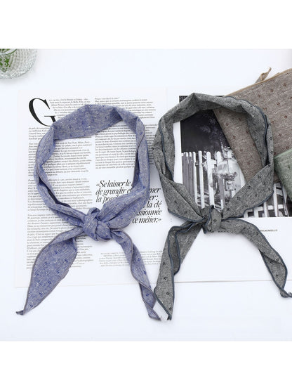 Scarvii - Simple Style Print Triangle Bandana