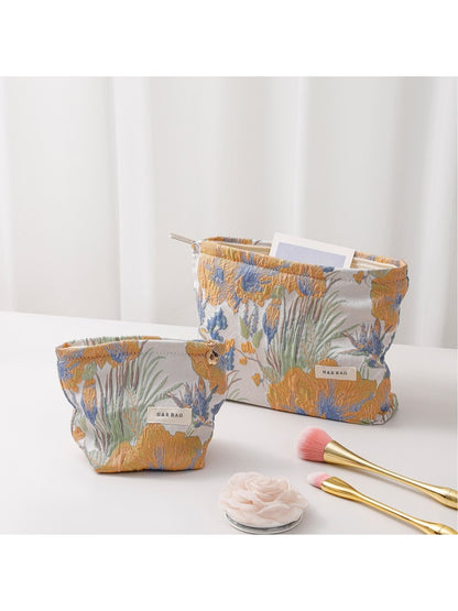 Cosbai - Retro Floral Everyday Handheld Clutch Bag