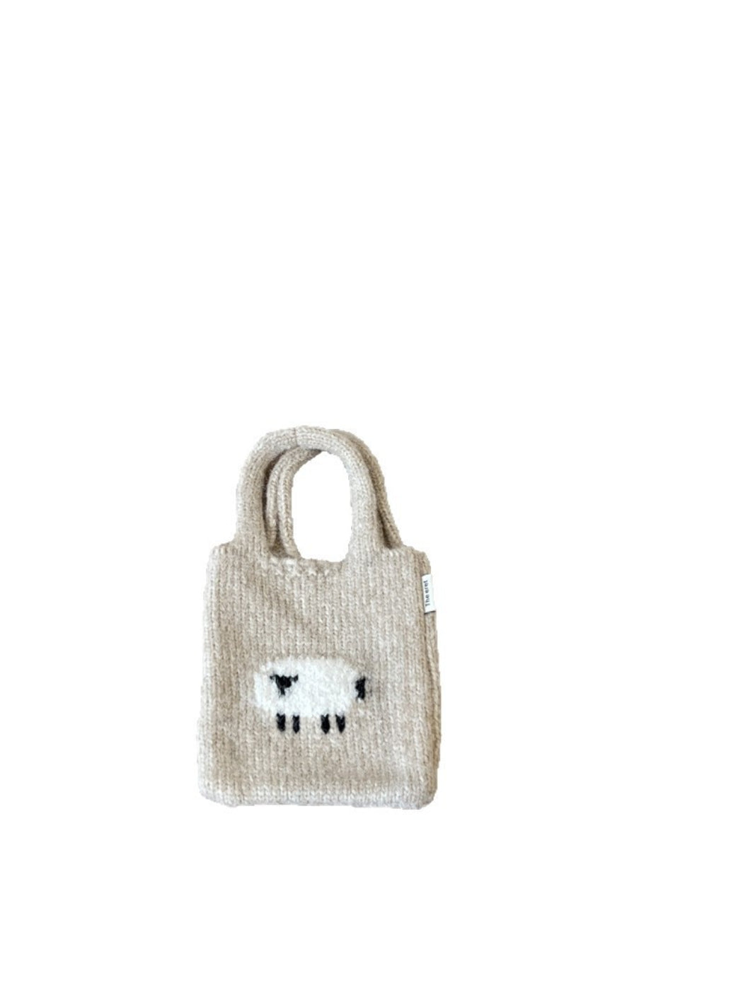 Cosbai - Sheep Motif Knit Tote Bag