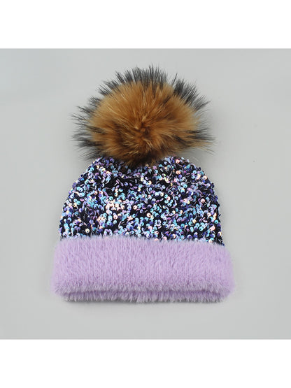 Haila - Women's Pom Pom High Crown Knit Beanie