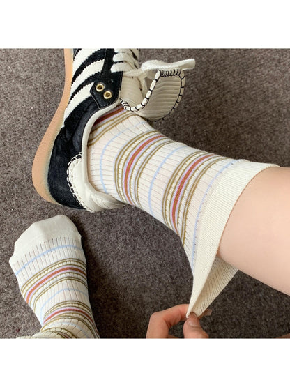 Rufia - Sweet Floral Mesh Crew Socks