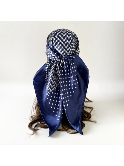 Scarvii - Houndstooth Dot Patchwork Square Scarf
