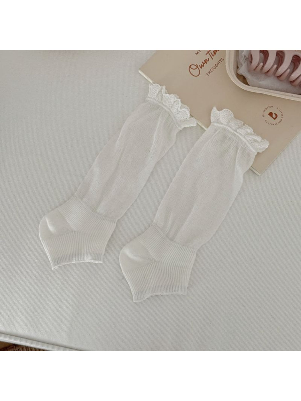 Rufia - Lace Color Block Ankle Socks detail view 3
