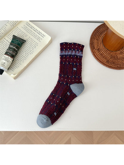 Rufia - Soft Vintage Jacquard Crew Socks