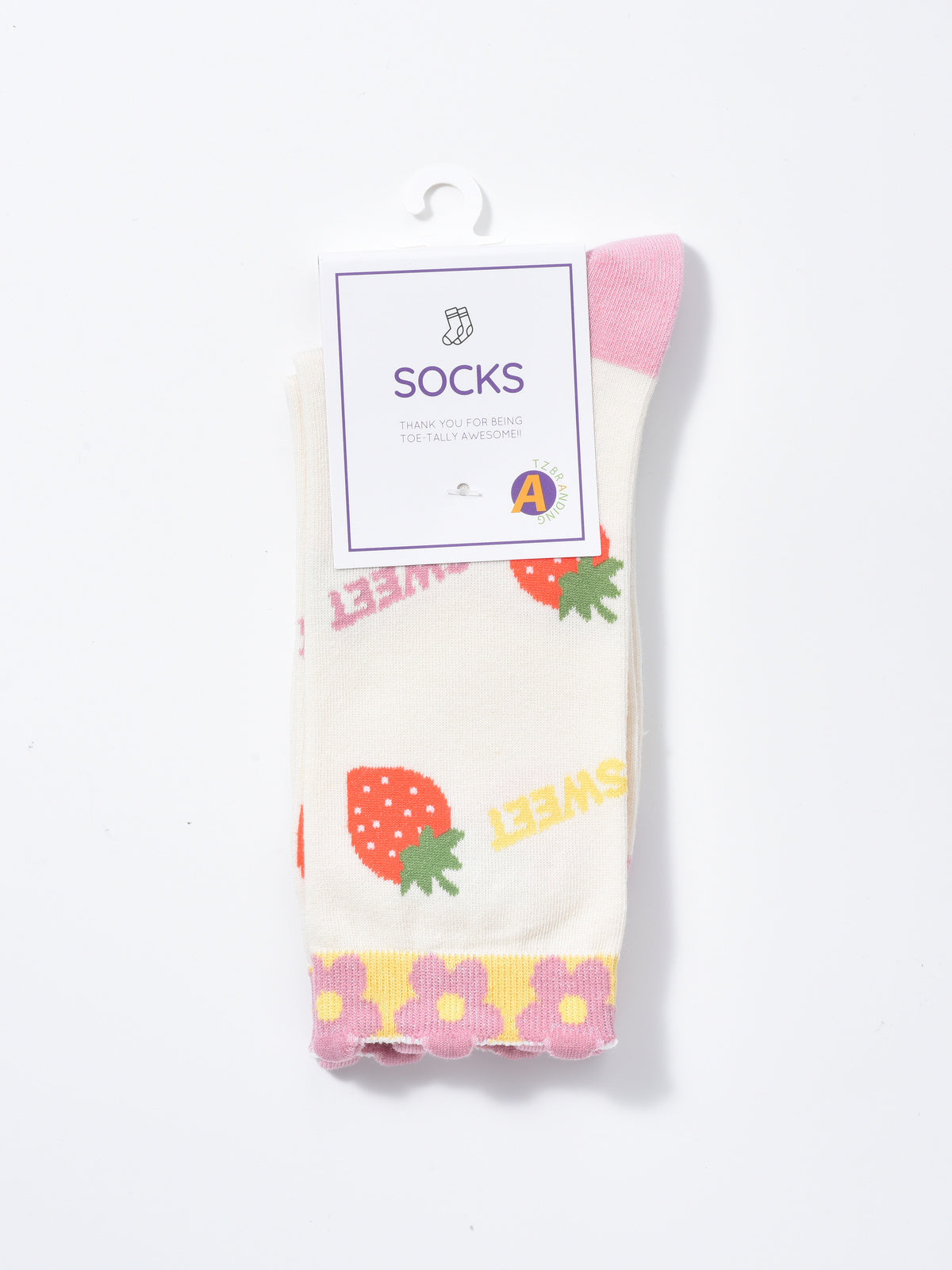 Rufia -  Strawberry Floral Pattern Women's Socks