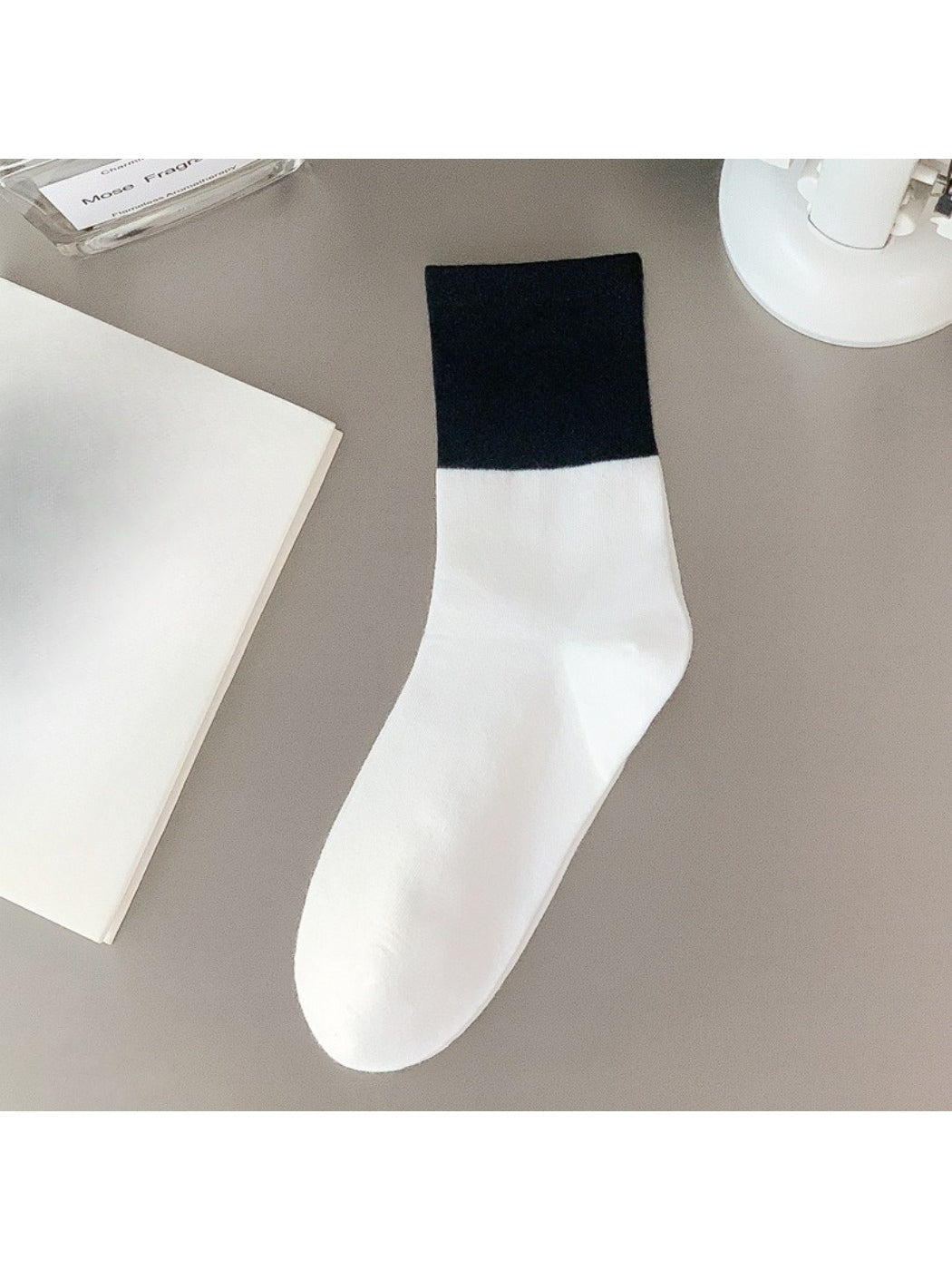 Rufia - Black and White Contrast Crew Socks product image 6