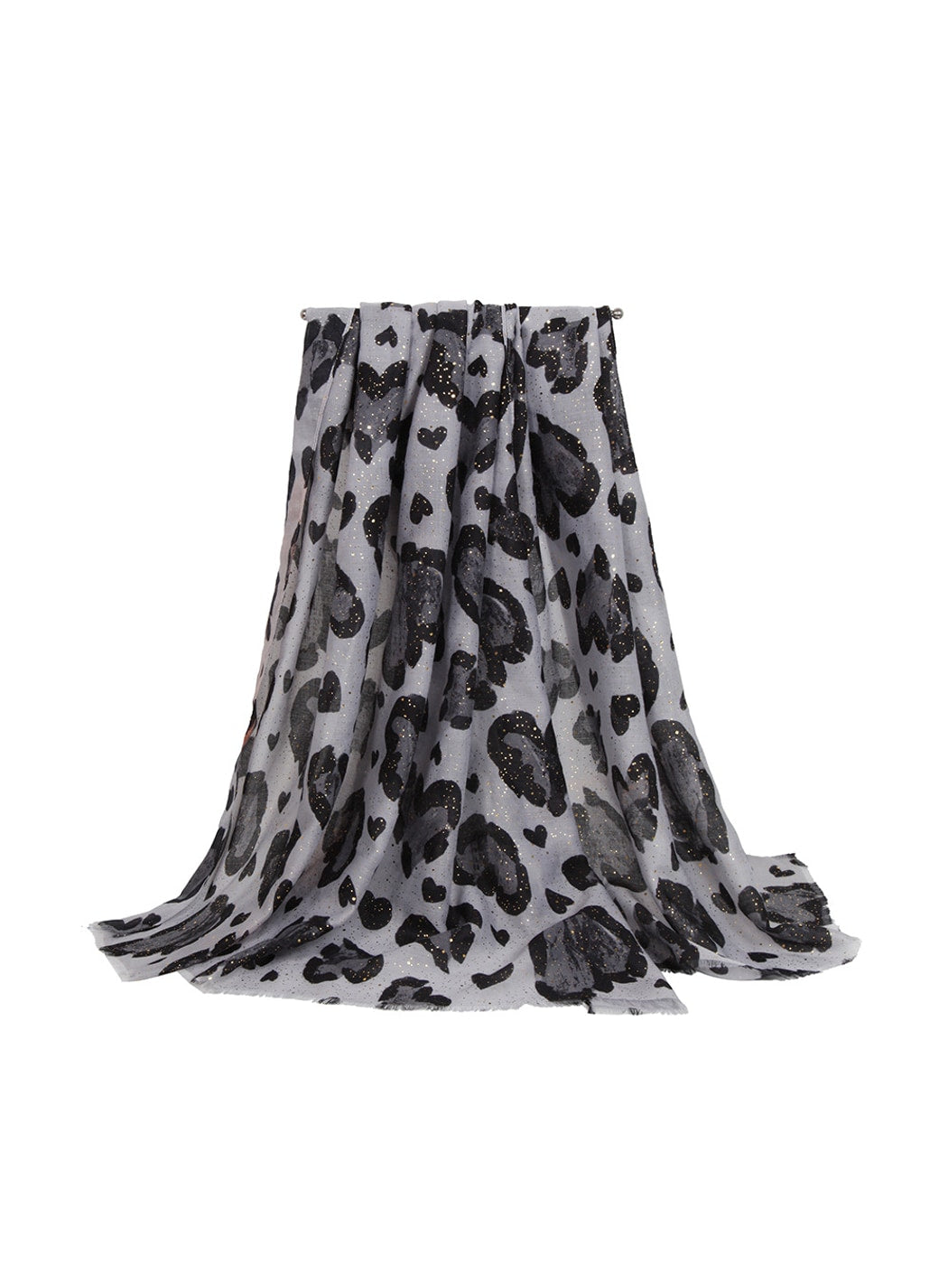 Scarvii - Heart Leopard Pattern Long Fashion Scarf