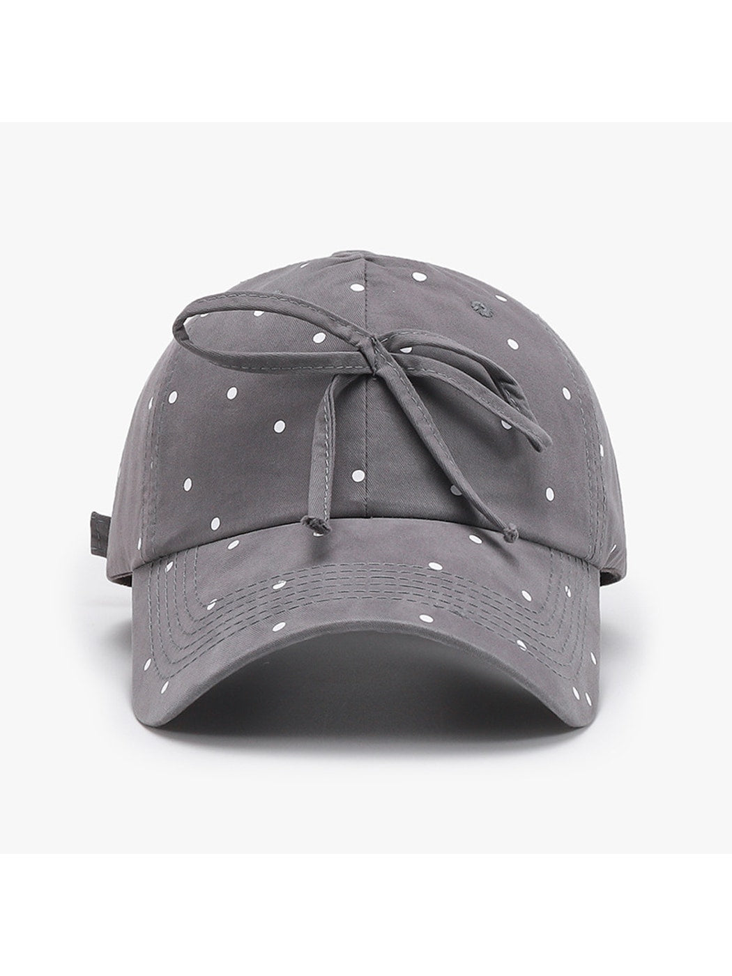 Haila - Round Crown Bow Accent Baseball Cap