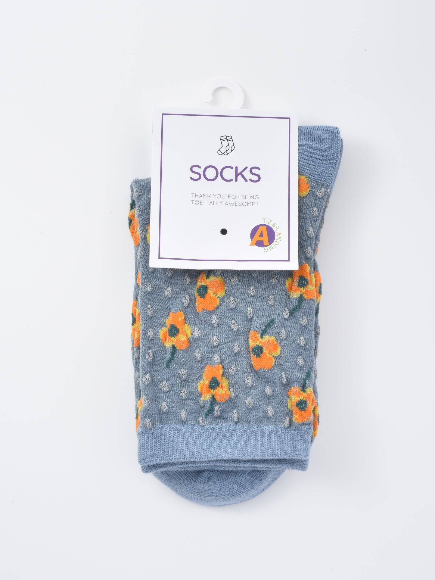 Rufia - Dotted Garden Floral Crew Socks